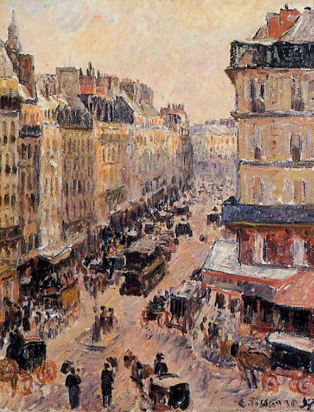 WikiOO.org - Encyclopedia of Fine Arts - Maalaus, taideteos Camille Pissarro - Rue Saint Lazare