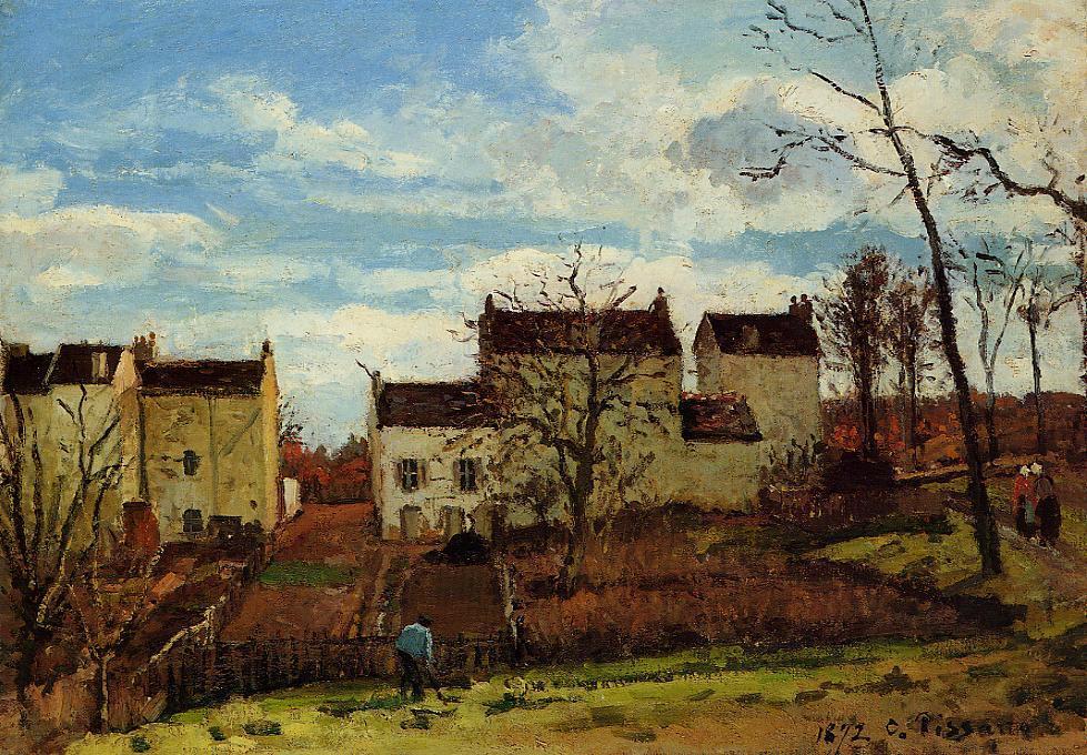 Wikioo.org - The Encyclopedia of Fine Arts - Painting, Artwork by Camille Pissarro - Spring at Pontoise