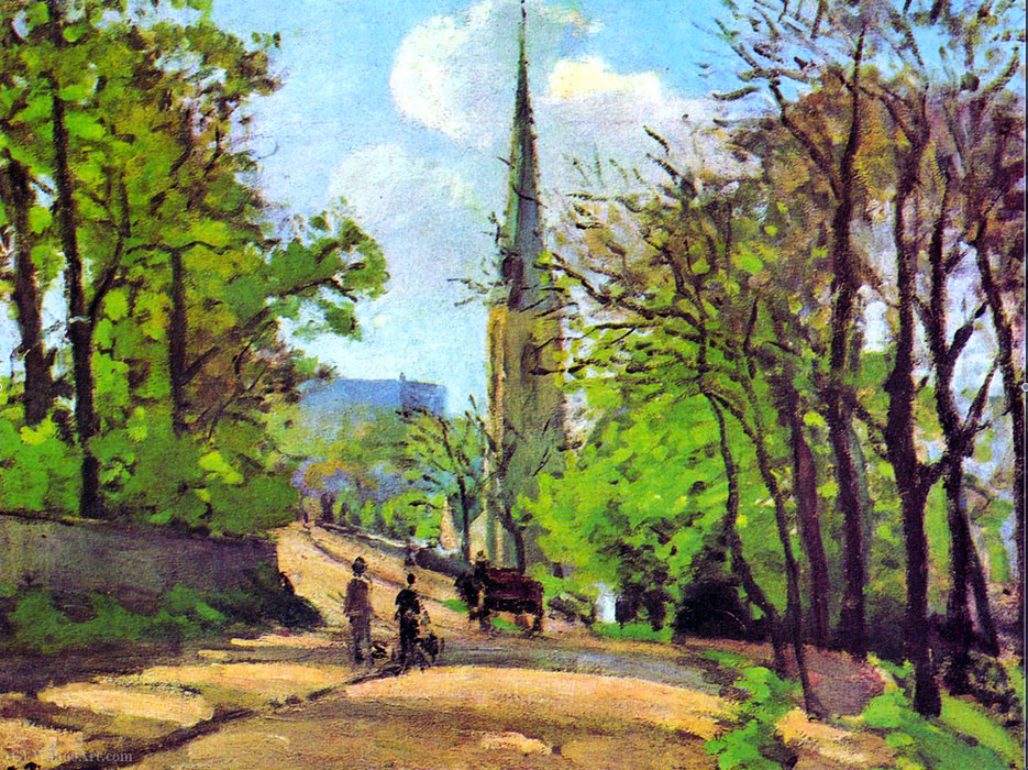 Wikioo.org - The Encyclopedia of Fine Arts - Painting, Artwork by Camille Pissarro - St. Stephen's Church, Lower Norwood