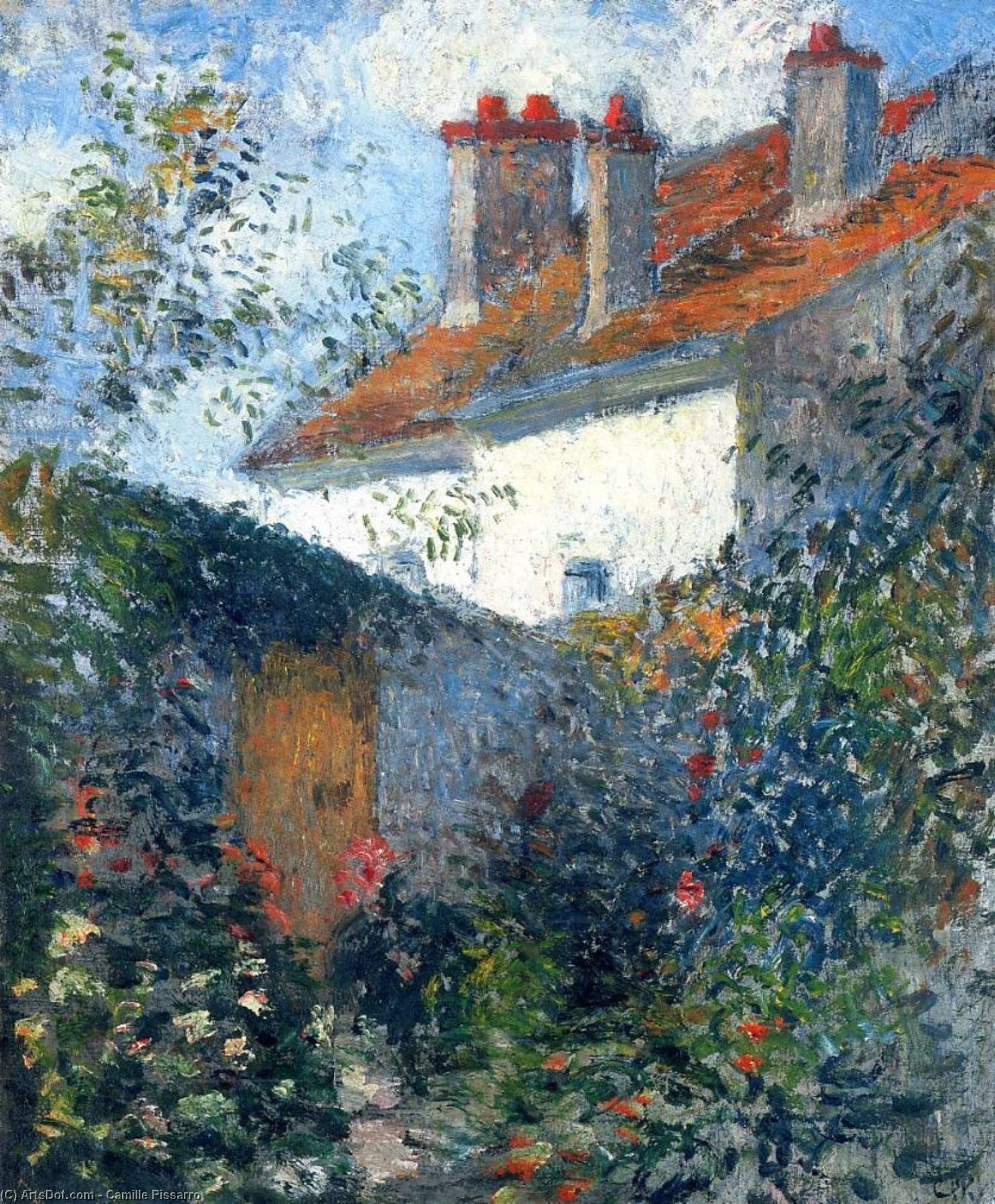 WikiOO.org - Enciclopedia of Fine Arts - Pictura, lucrări de artă Camille Pissarro - Study at Pontoise