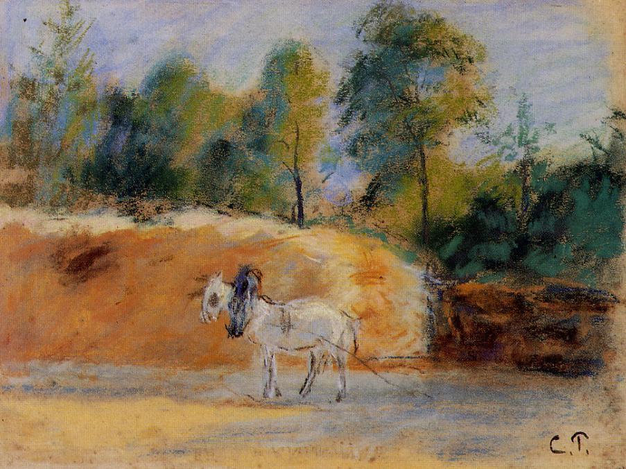 WikiOO.org - Encyclopedia of Fine Arts - Lukisan, Artwork Camille Pissarro - Study for 'La Batterie a Montfoucault'