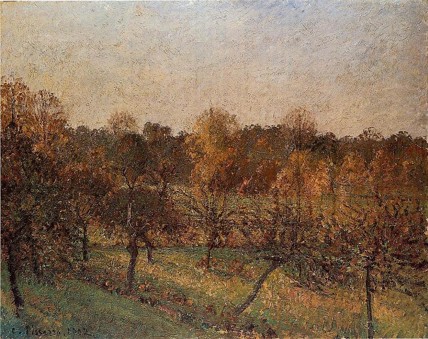 Wikioo.org - สารานุกรมวิจิตรศิลป์ - จิตรกรรม Camille Pissarro - Sunset at Eragny