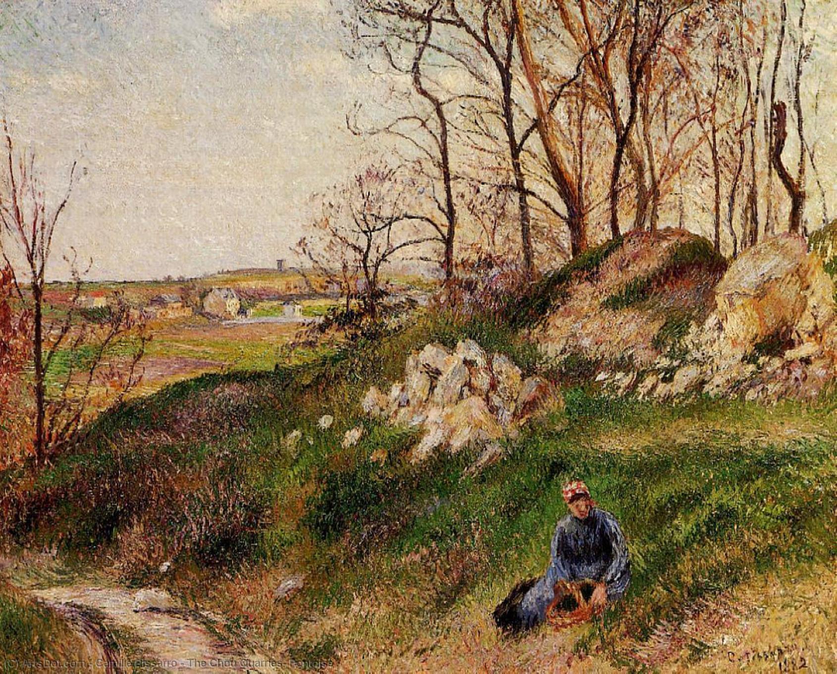 Wikioo.org - The Encyclopedia of Fine Arts - Painting, Artwork by Camille Pissarro - The Chou Quarries, Pontoise