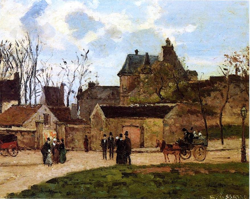 Wikioo.org - The Encyclopedia of Fine Arts - Painting, Artwork by Camille Pissarro - The Court House, Pontoise