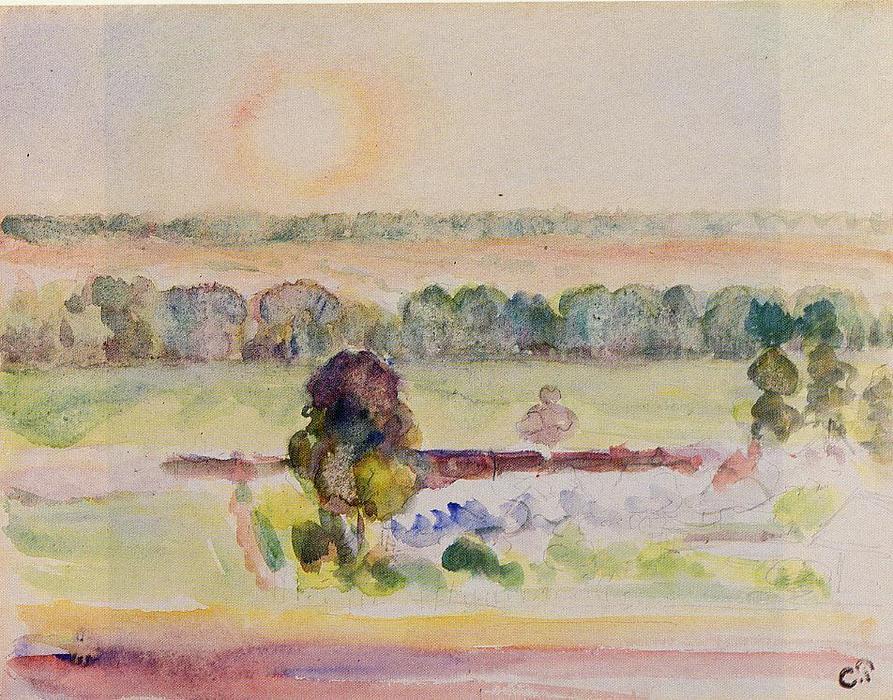WikiOO.org - Encyclopedia of Fine Arts - Schilderen, Artwork Camille Pissarro - The Effect of Sunlight