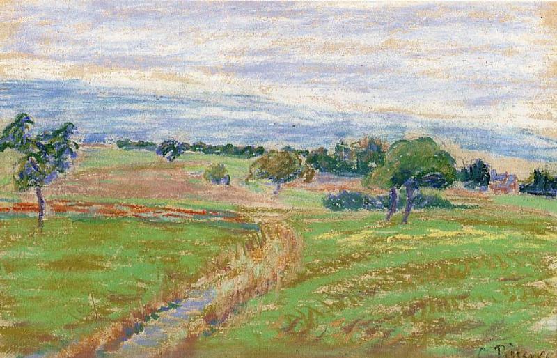 Wikioo.org - Die Enzyklopädie bildender Kunst - Malerei, Kunstwerk von Camille Pissarro - Die Hügel von Thierceville