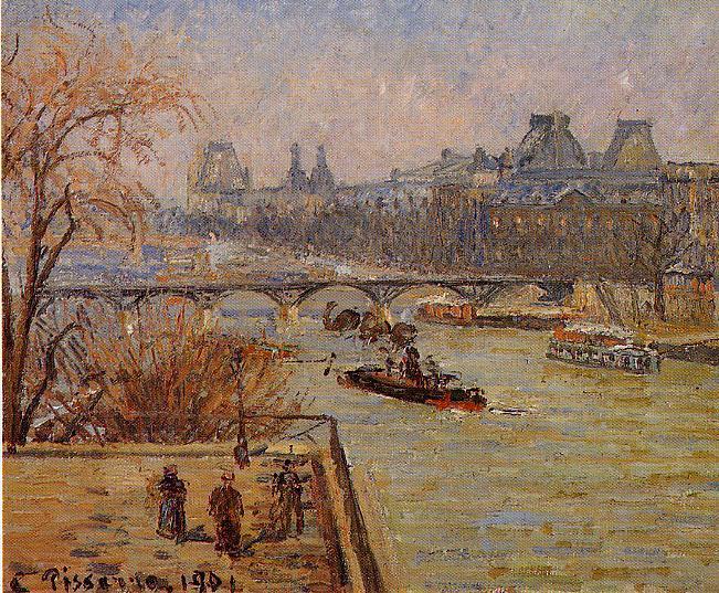 Wikioo.org - The Encyclopedia of Fine Arts - Painting, Artwork by Camille Pissarro - The Louvre