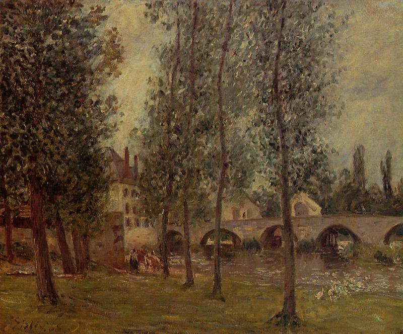 WikiOO.org - Güzel Sanatlar Ansiklopedisi - Resim, Resimler Camille Pissarro - The Moret Bridge