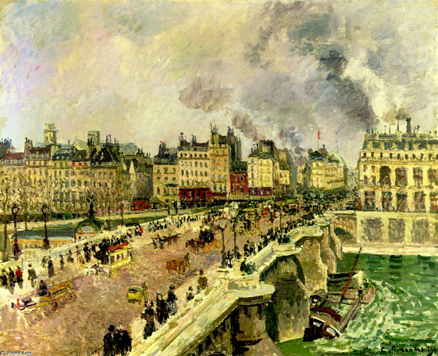 Wikioo.org - สารานุกรมวิจิตรศิลป์ - จิตรกรรม Camille Pissarro - The Pont Neuf, Shipwreck of the Bonne Mere