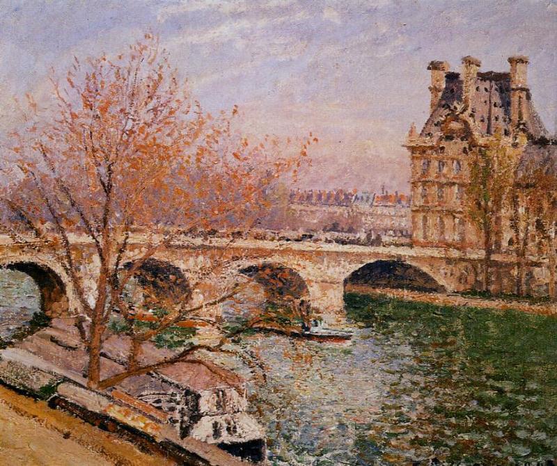 Wikioo.org - Die Enzyklopädie bildender Kunst - Malerei, Kunstwerk von Camille Pissarro - Der Pont Royal und der Pavillion de Flore
