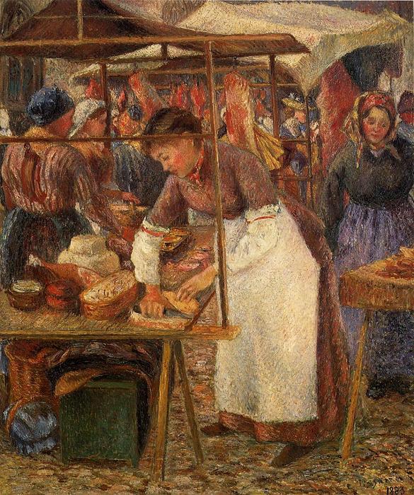 Wikioo.org - Bách khoa toàn thư về mỹ thuật - Vẽ tranh, Tác phẩm nghệ thuật Camille Pissarro - The Pork Butcher