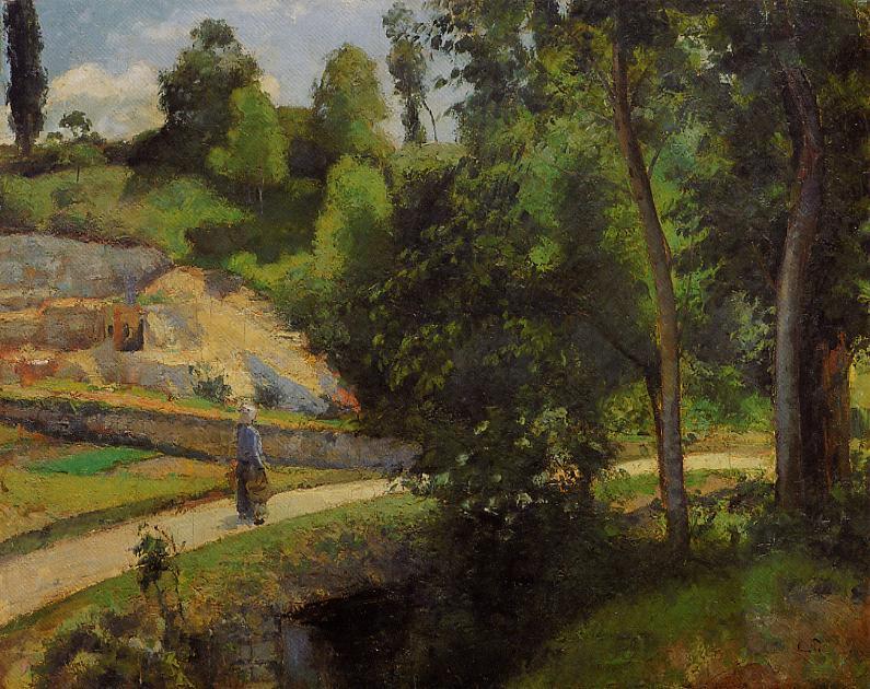 Wikioo.org - The Encyclopedia of Fine Arts - Painting, Artwork by Camille Pissarro - The Quarry, Pontoise