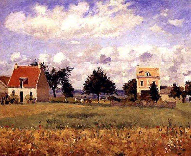 Wikioo.org - The Encyclopedia of Fine Arts - Painting, Artwork by Camille Pissarro - The Red House