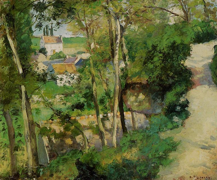 Wikioo.org - The Encyclopedia of Fine Arts - Painting, Artwork by Camille Pissarro - The Rising Path, Pontoise
