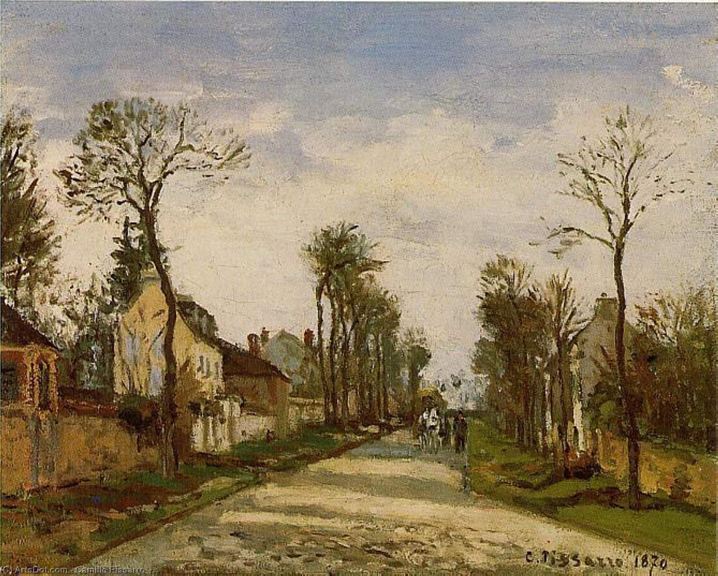 WikiOO.org - Encyclopedia of Fine Arts - Lukisan, Artwork Camille Pissarro - The Road to Caint-Cyr at Louveciennes