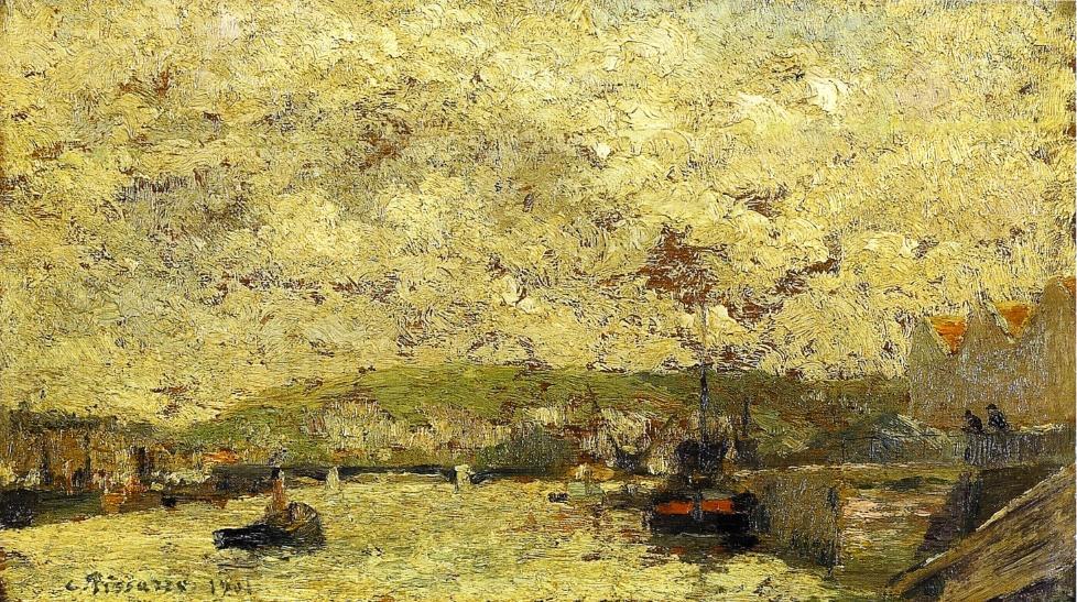 WikiOO.org - Encyclopedia of Fine Arts - Maľba, Artwork Camille Pissarro - The Seine at Rouen