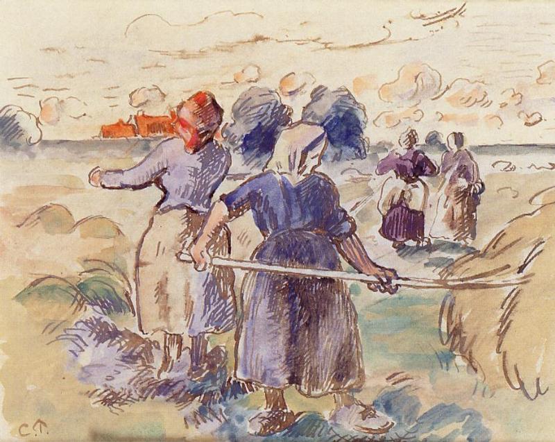 WikiOO.org - Encyclopedia of Fine Arts - Festés, Grafika Camille Pissarro - The Tedders
