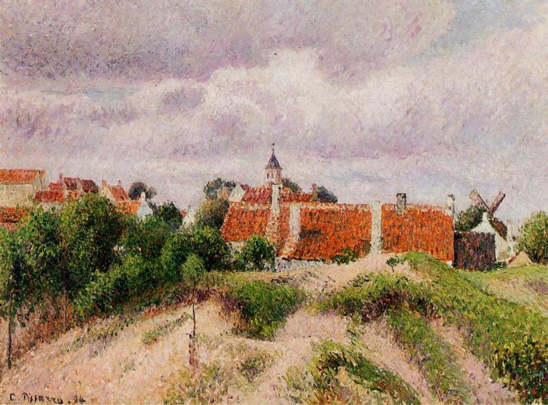 Wikioo.org - The Encyclopedia of Fine Arts - Painting, Artwork by Camille Pissarro - The Village of Knocke, Belgium