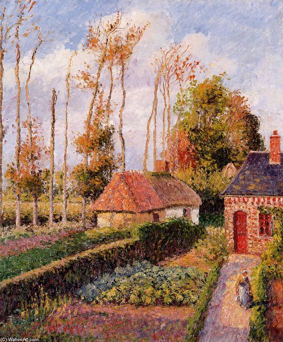 Wikioo.org - The Encyclopedia of Fine Arts - Painting, Artwork by Camille Pissarro - Varengeville, Sunset