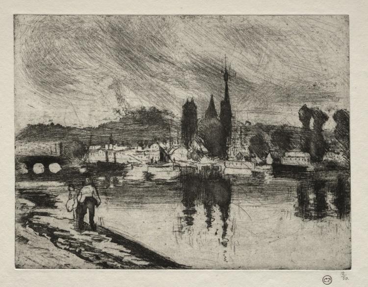 Wikioo.org - The Encyclopedia of Fine Arts - Painting, Artwork by Camille Pissarro - View of Rouen