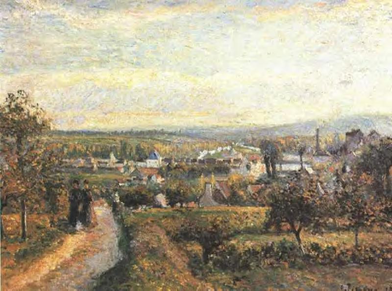 Wikioo.org - สารานุกรมวิจิตรศิลป์ - จิตรกรรม Camille Pissarro - View of Saint Ouen L'Aumone