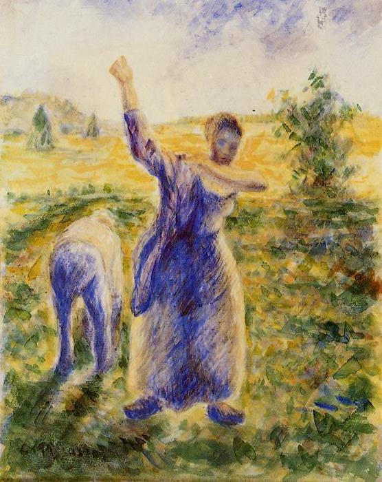 Wikioo.org – L'Encyclopédie des Beaux Arts - Peinture, Oeuvre de Camille Pissarro - les travailleurs dans le champs