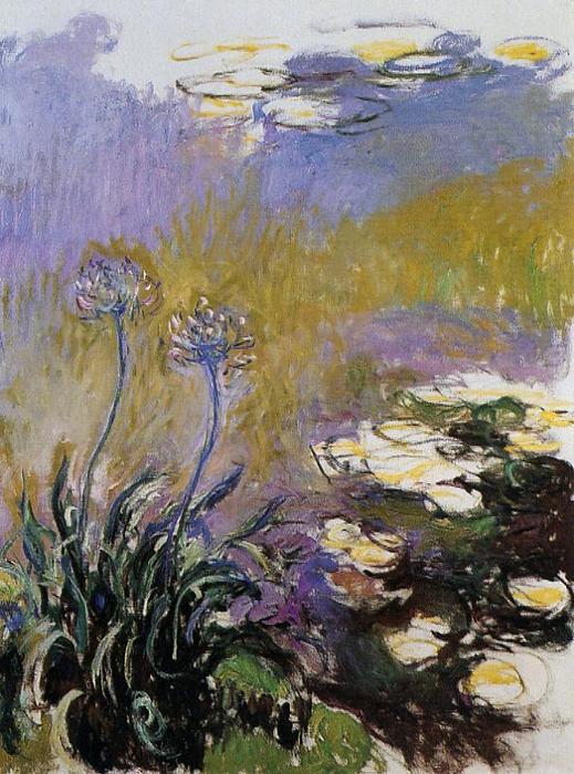 WikiOO.org - Encyclopedia of Fine Arts - Malba, Artwork Claude Monet - Agapanthus 1