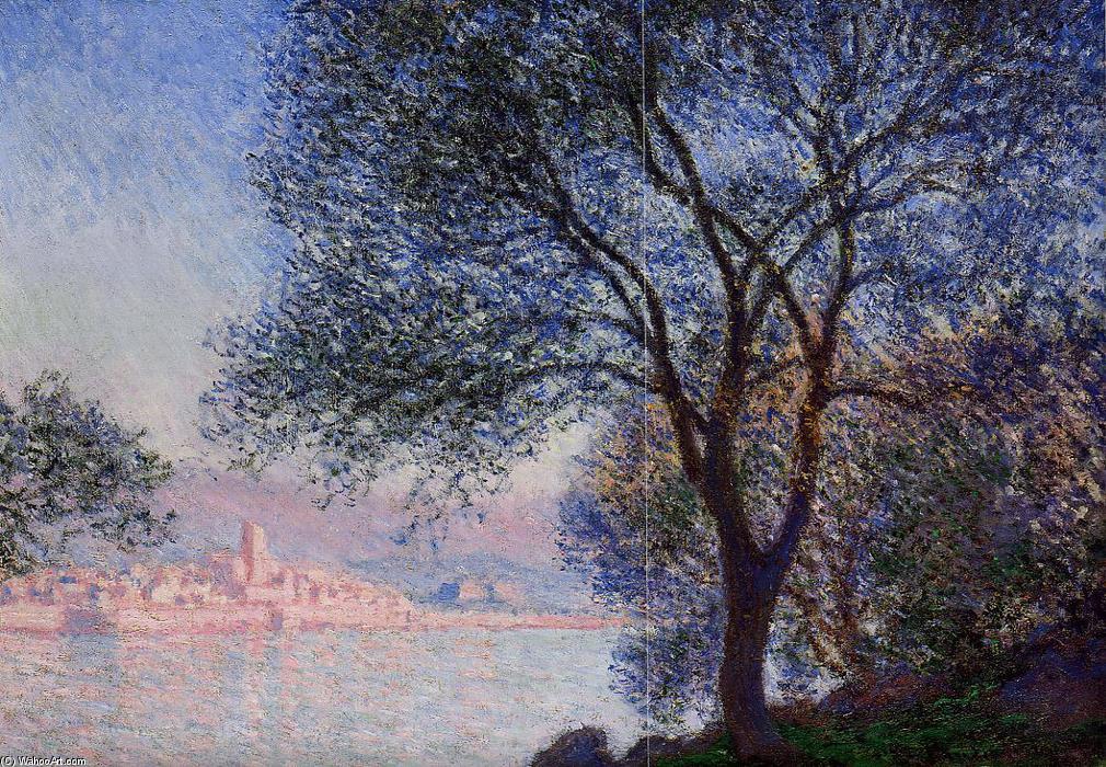 Wikioo.org - The Encyclopedia of Fine Arts - Painting, Artwork by Claude Monet - Antibes Seen from the Salis Gardens