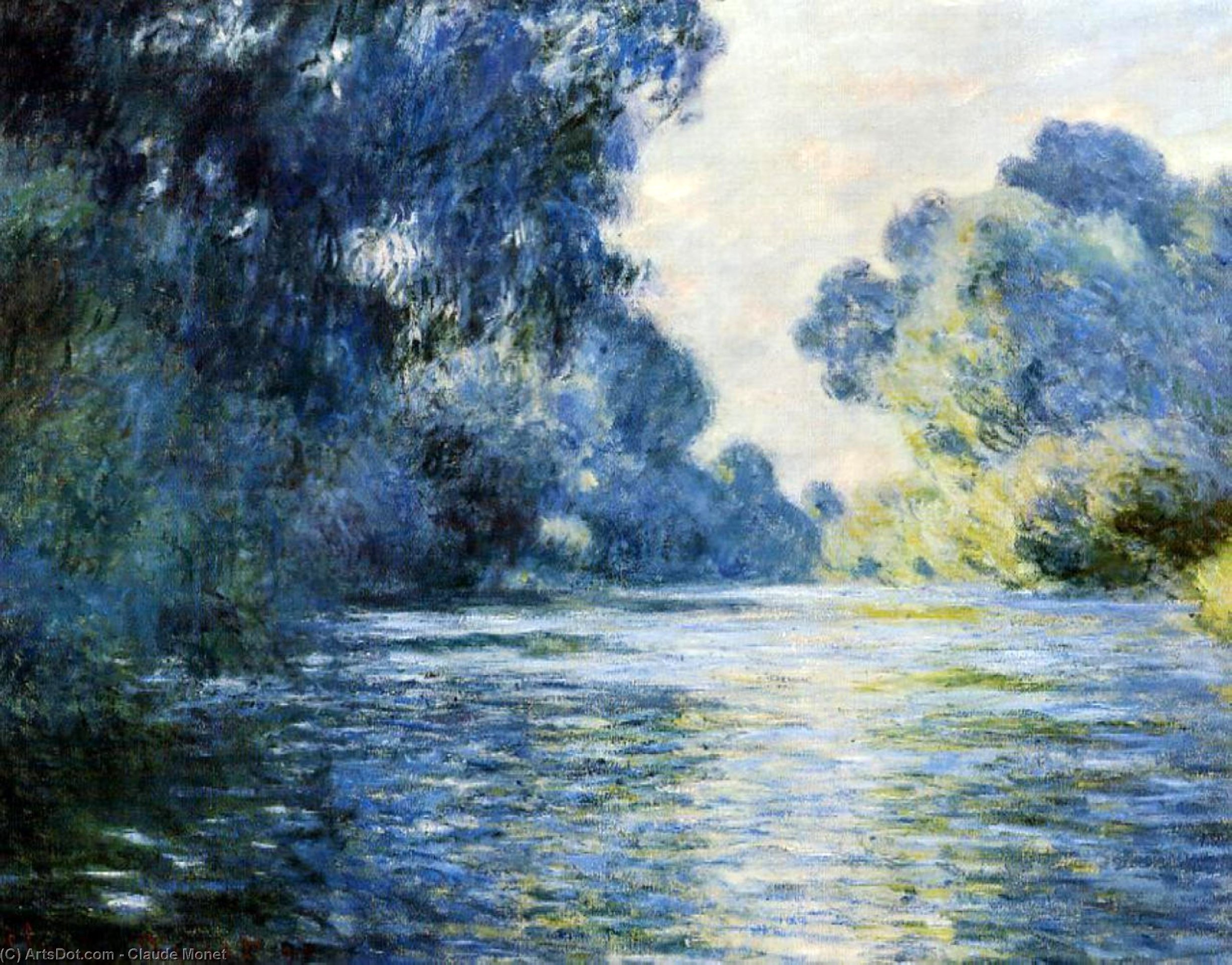 Wikioo.org - The Encyclopedia of Fine Arts - Painting, Artwork by Claude Monet - Arm of the Seine at Giverny