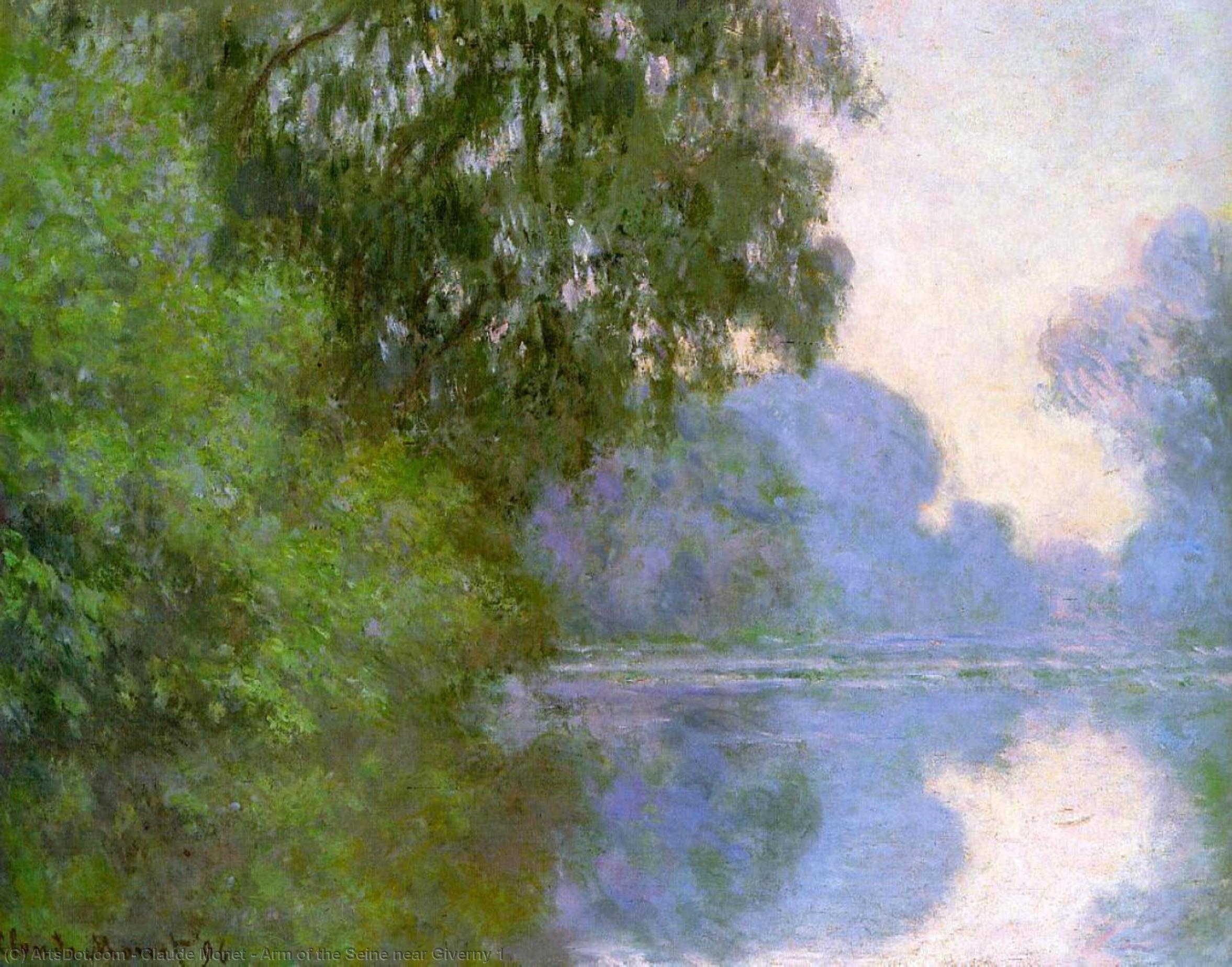 Wikioo.org - The Encyclopedia of Fine Arts - Painting, Artwork by Claude Monet - Arm of the Seine near Giverny 1