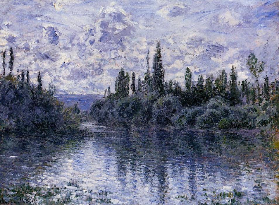 Wikioo.org - The Encyclopedia of Fine Arts - Painting, Artwork by Claude Monet - Arm of the Seine near Vetheuil