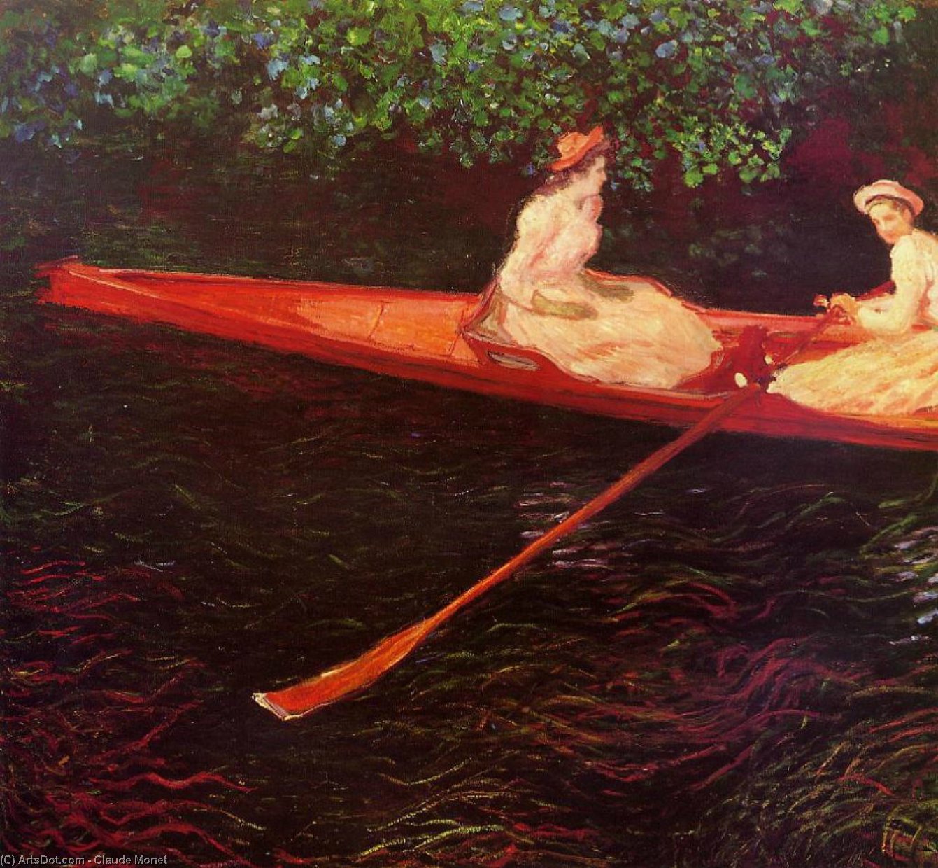 Wikioo.org – L'Enciclopedia delle Belle Arti - Pittura, Opere di Claude Monet - Canottaggio sul fiume Epte
