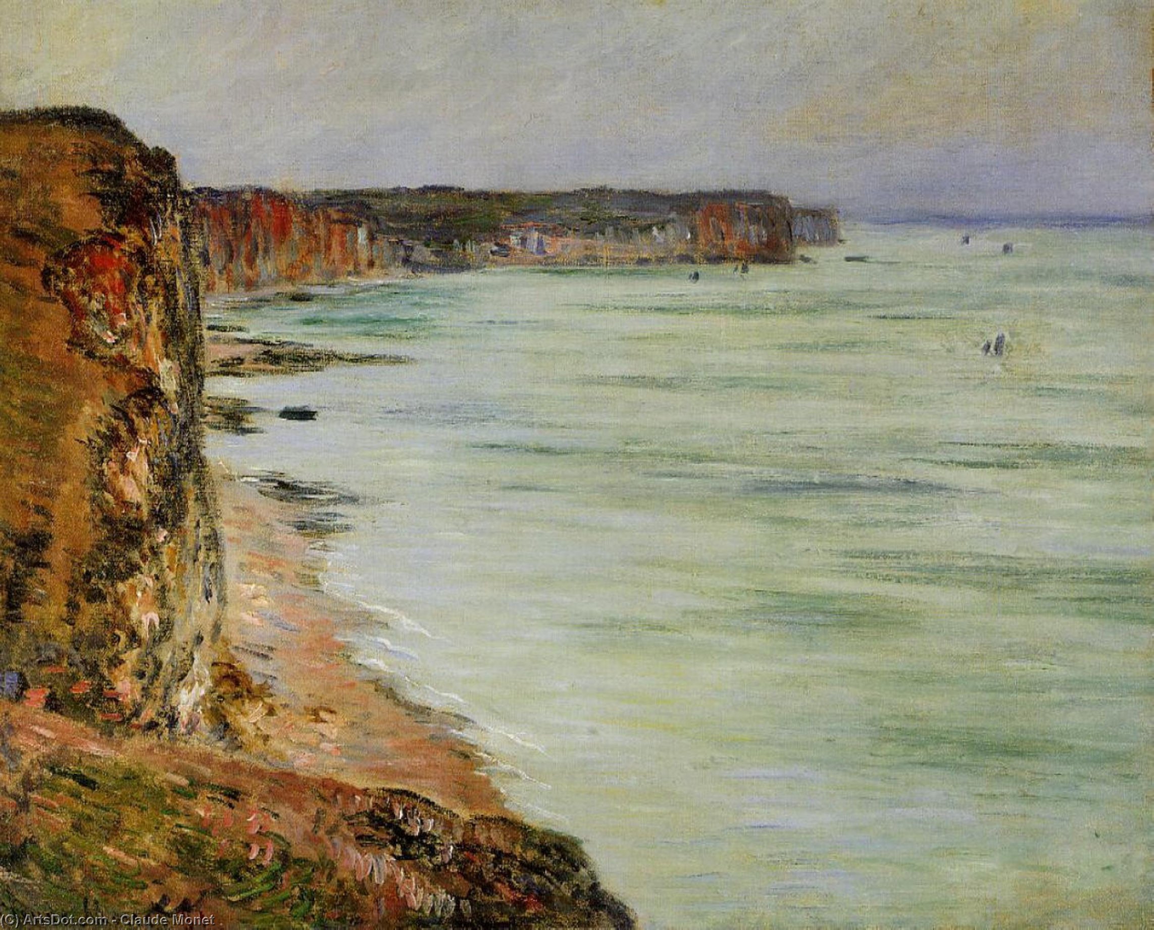 Wikoo.org - موسوعة الفنون الجميلة - اللوحة، العمل الفني Claude Monet - Calm Weather, Fecamp