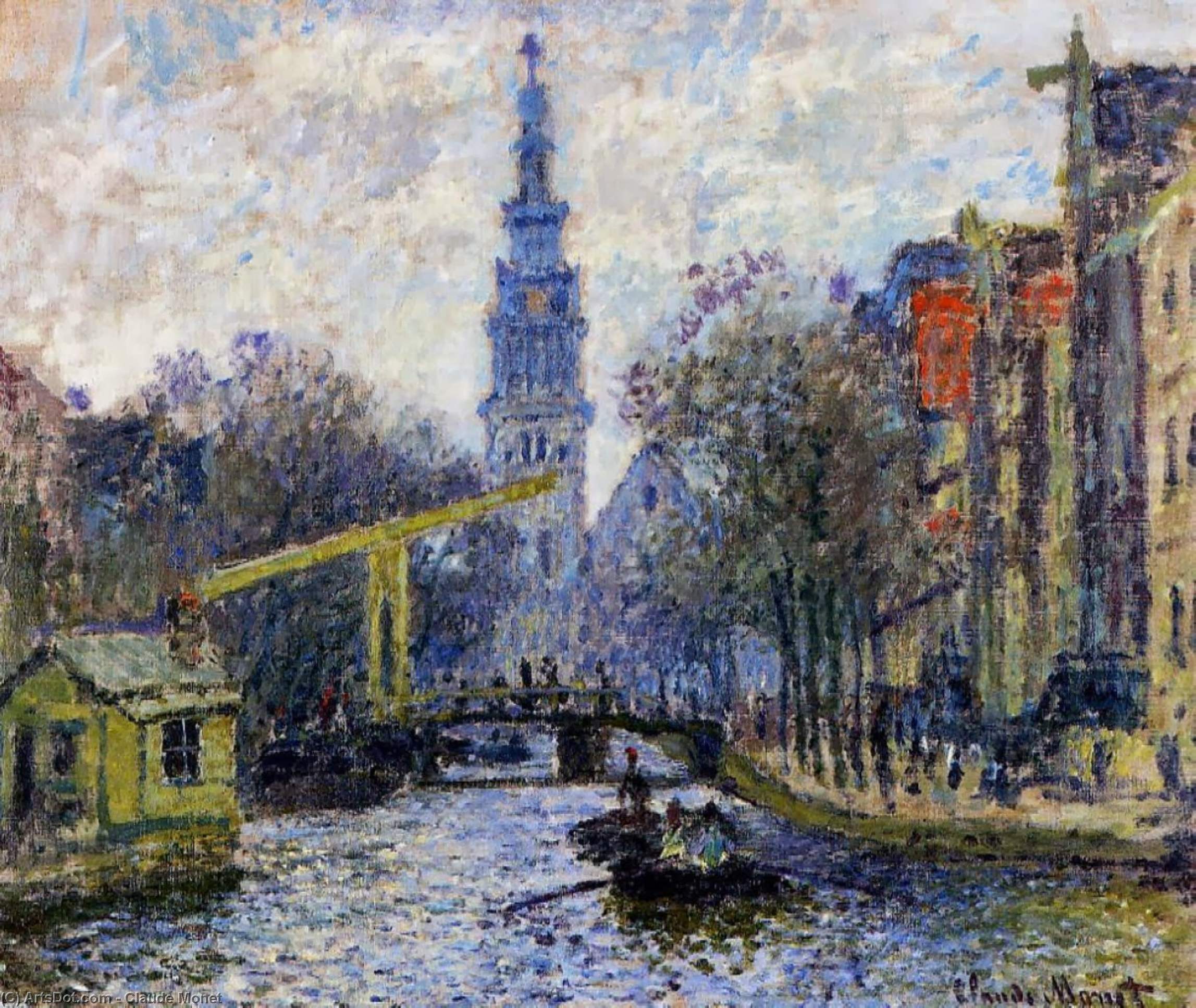 WikiOO.org - Encyclopedia of Fine Arts - Malba, Artwork Claude Monet - Canal in Amsterdam
