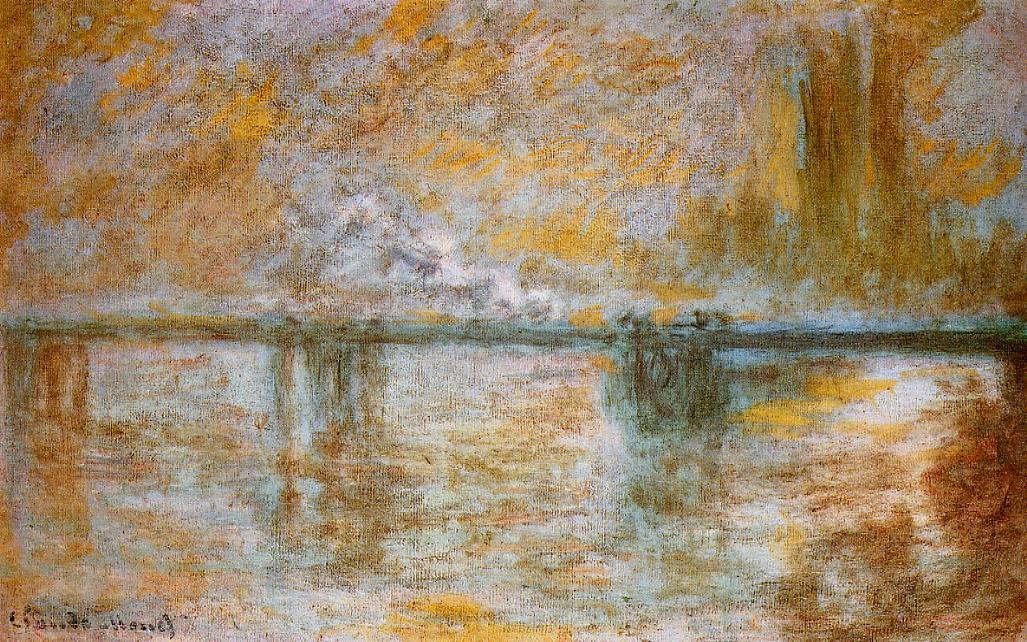 Wikioo.org – L'Enciclopedia delle Belle Arti - Pittura, Opere di Claude Monet - Charing Traversa Ponte 1