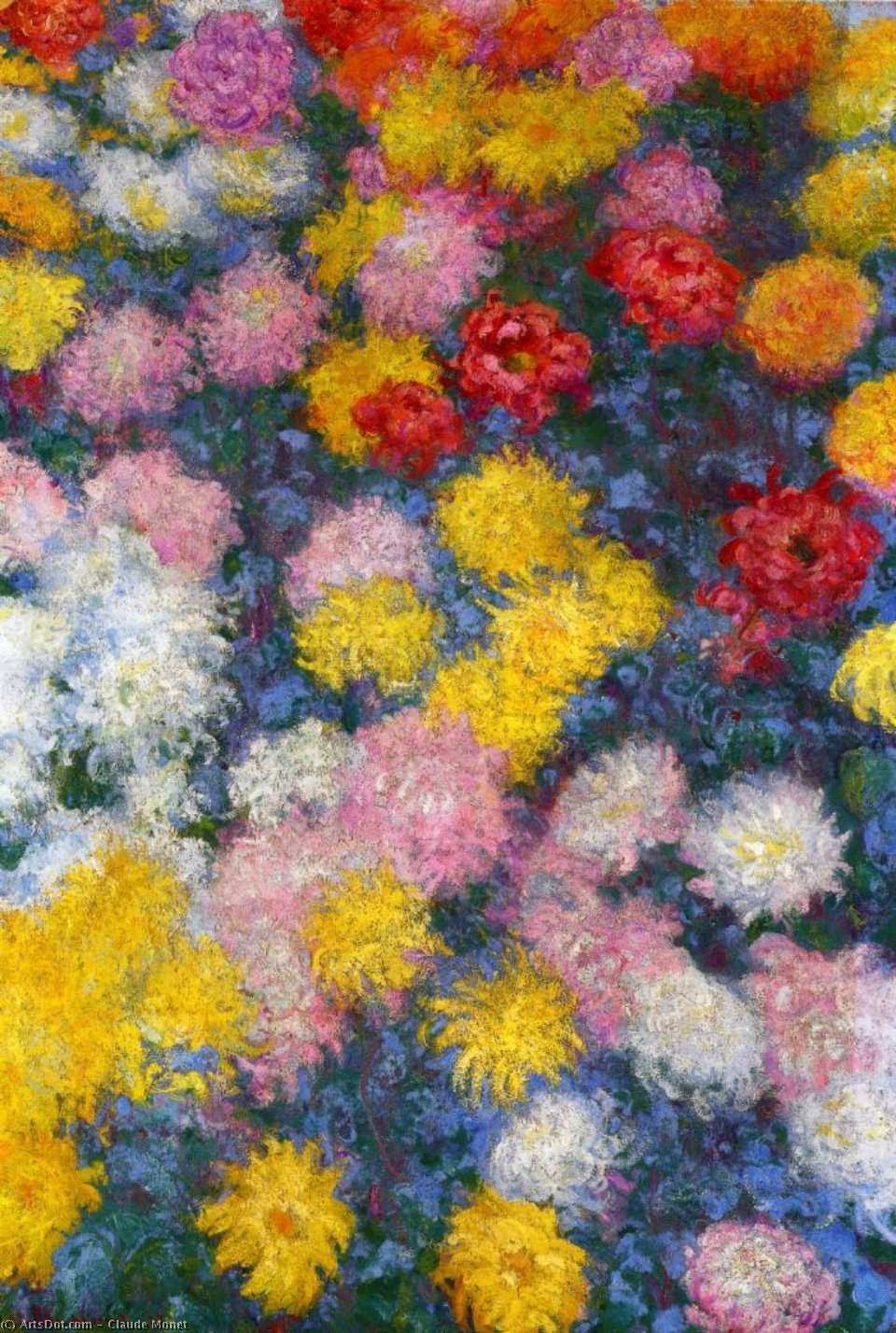 WikiOO.org - 백과 사전 - 회화, 삽화 Claude Monet - Chrysanthemums