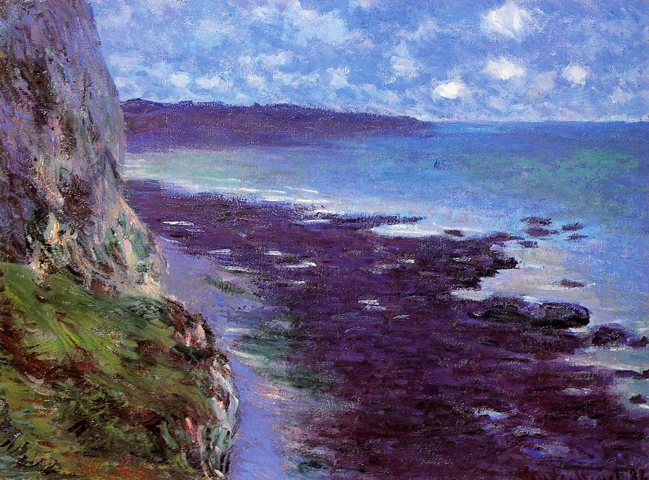 Wikioo.org - สารานุกรมวิจิตรศิลป์ - จิตรกรรม Claude Monet - Cliff near Dieppe