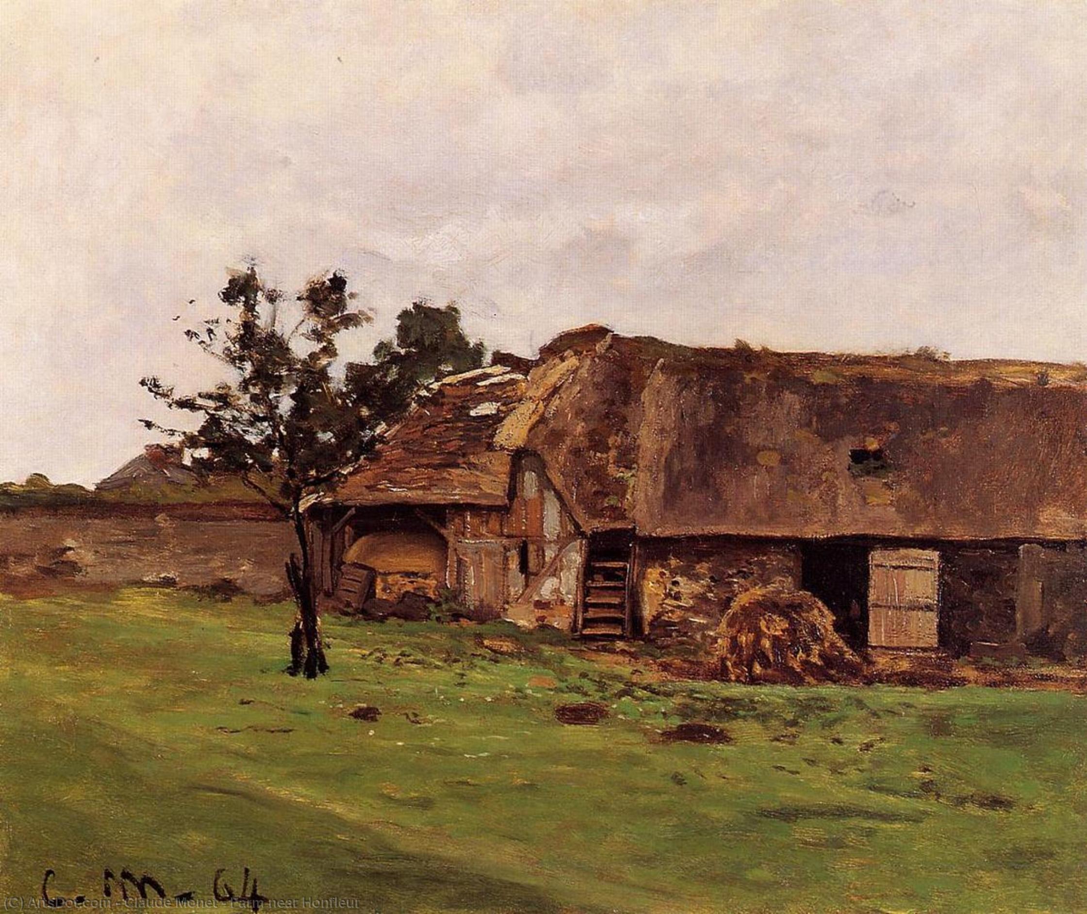 Wikioo.org – L'Encyclopédie des Beaux Arts - Peinture, Oeuvre de Claude Monet - Ferme près de Honfleur