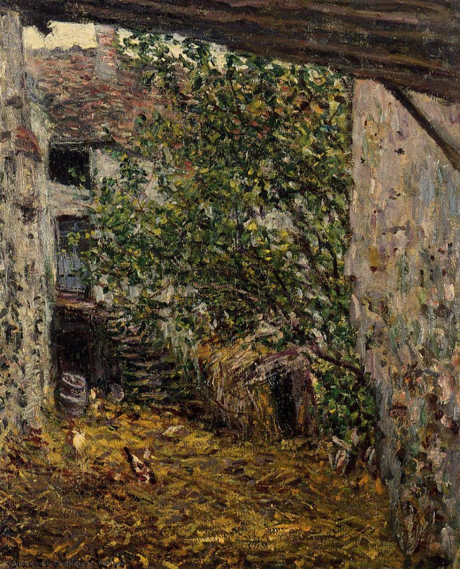 WikiOO.org - 百科事典 - 絵画、アートワーク Claude Monet - 農家の庭