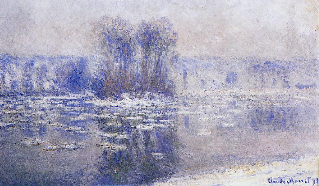 WikiOO.org - Encyclopedia of Fine Arts - Festés, Grafika Claude Monet - Floes at Bennecourt