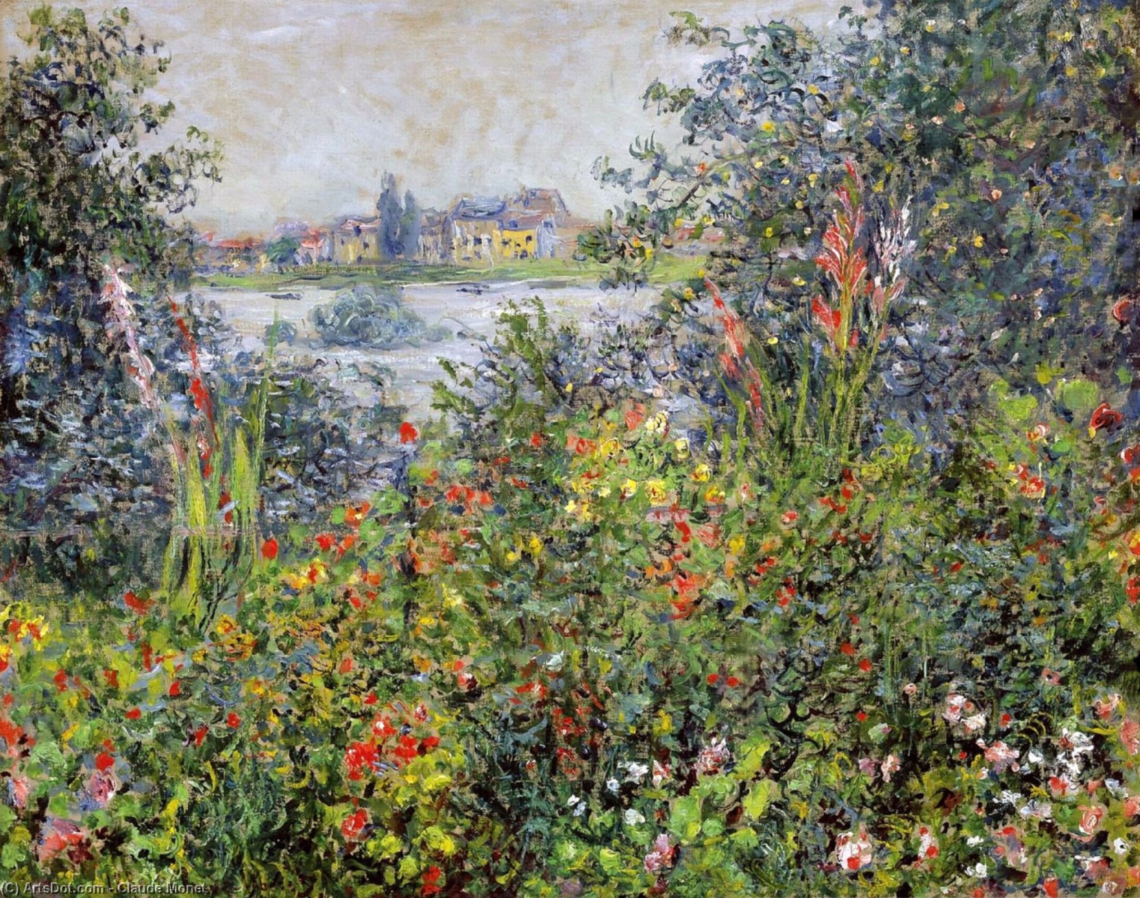 WikiOO.org - Enciklopedija dailės - Tapyba, meno kuriniai Claude Monet - Flowers at Vetheuil