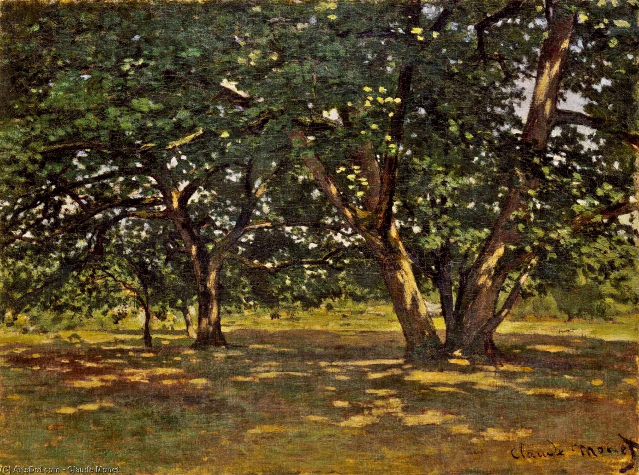 Wikioo.org - Die Enzyklopädie bildender Kunst - Malerei, Kunstwerk von Claude Monet - Wald von Fontainebleau