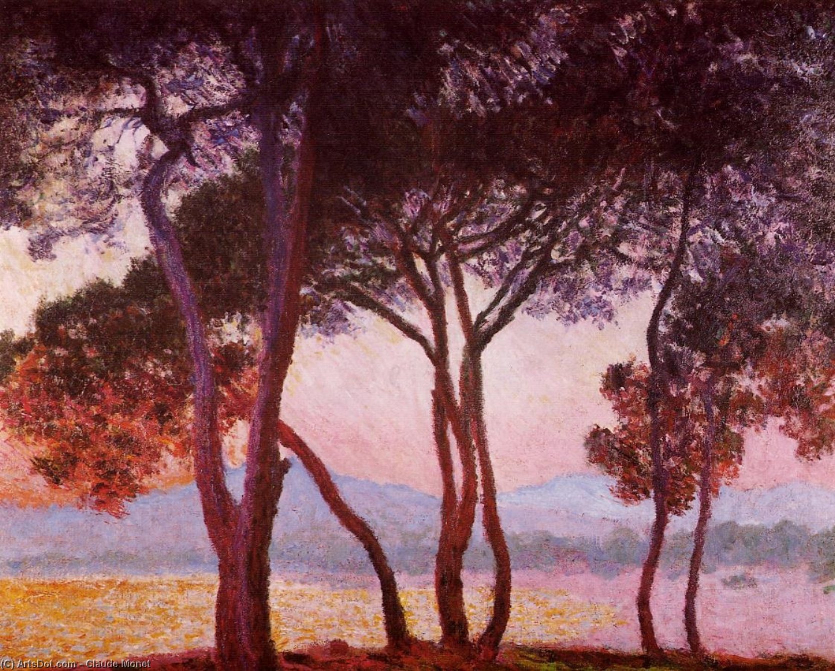 WikiOO.org - 백과 사전 - 회화, 삽화 Claude Monet - Juan-les-Pins