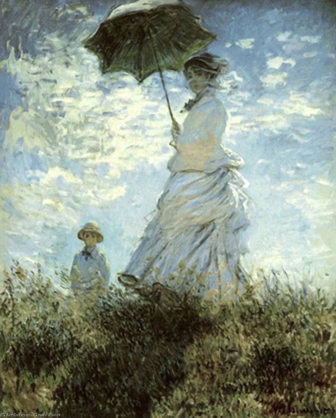 Wikioo.org - The Encyclopedia of Fine Arts - Painting, Artwork by Claude Monet - La Promenade