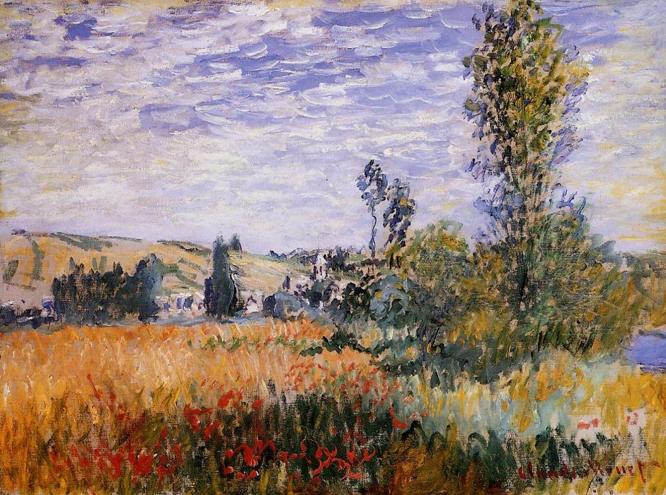 WikiOO.org - Encyclopedia of Fine Arts - Festés, Grafika Claude Monet - Landscape at Vetheuil