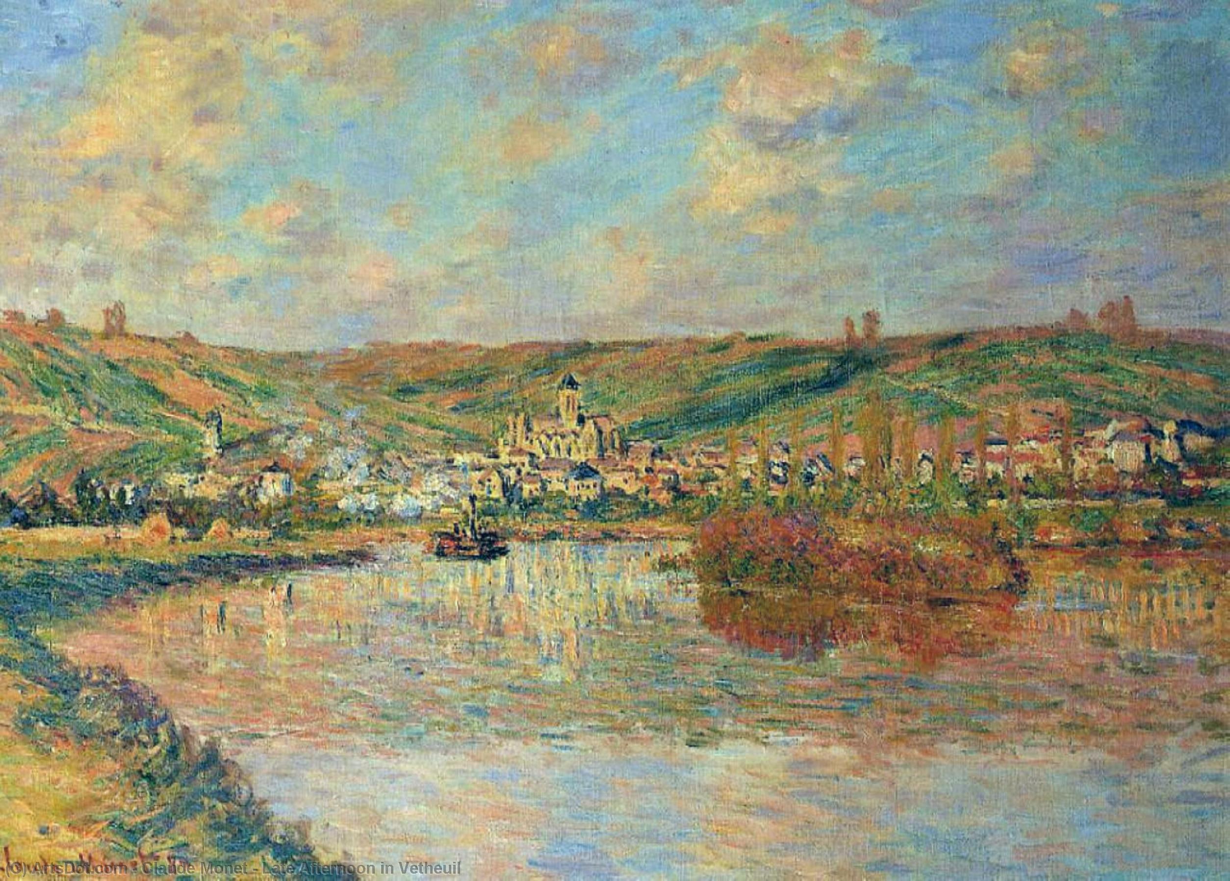 Wikioo.org - The Encyclopedia of Fine Arts - Painting, Artwork by Claude Monet - Late Afternoon in Vetheuil
