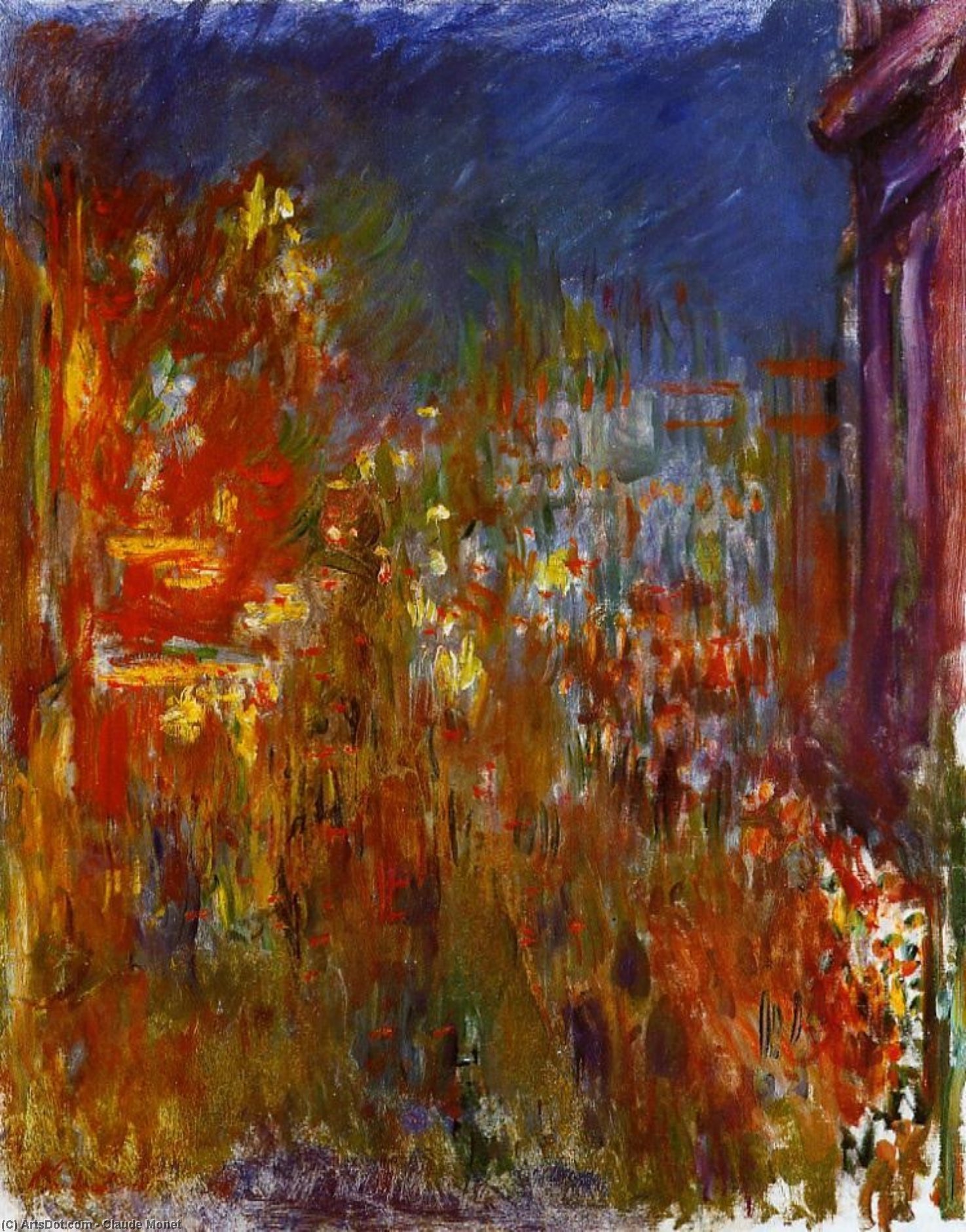 Wikioo.org - The Encyclopedia of Fine Arts - Painting, Artwork by Claude Monet - Leicester Square at Night