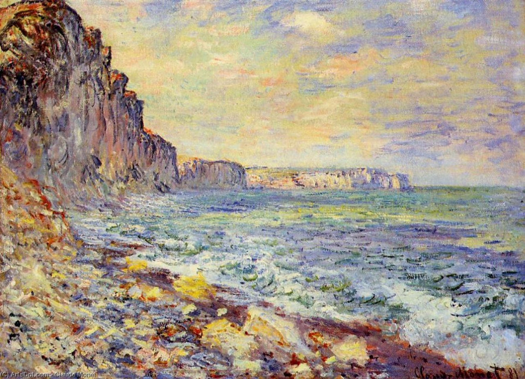 WikiOO.org - Энциклопедия изобразительного искусства - Живопись, Картины  Claude Monet - Доброе утро около  тот  Море