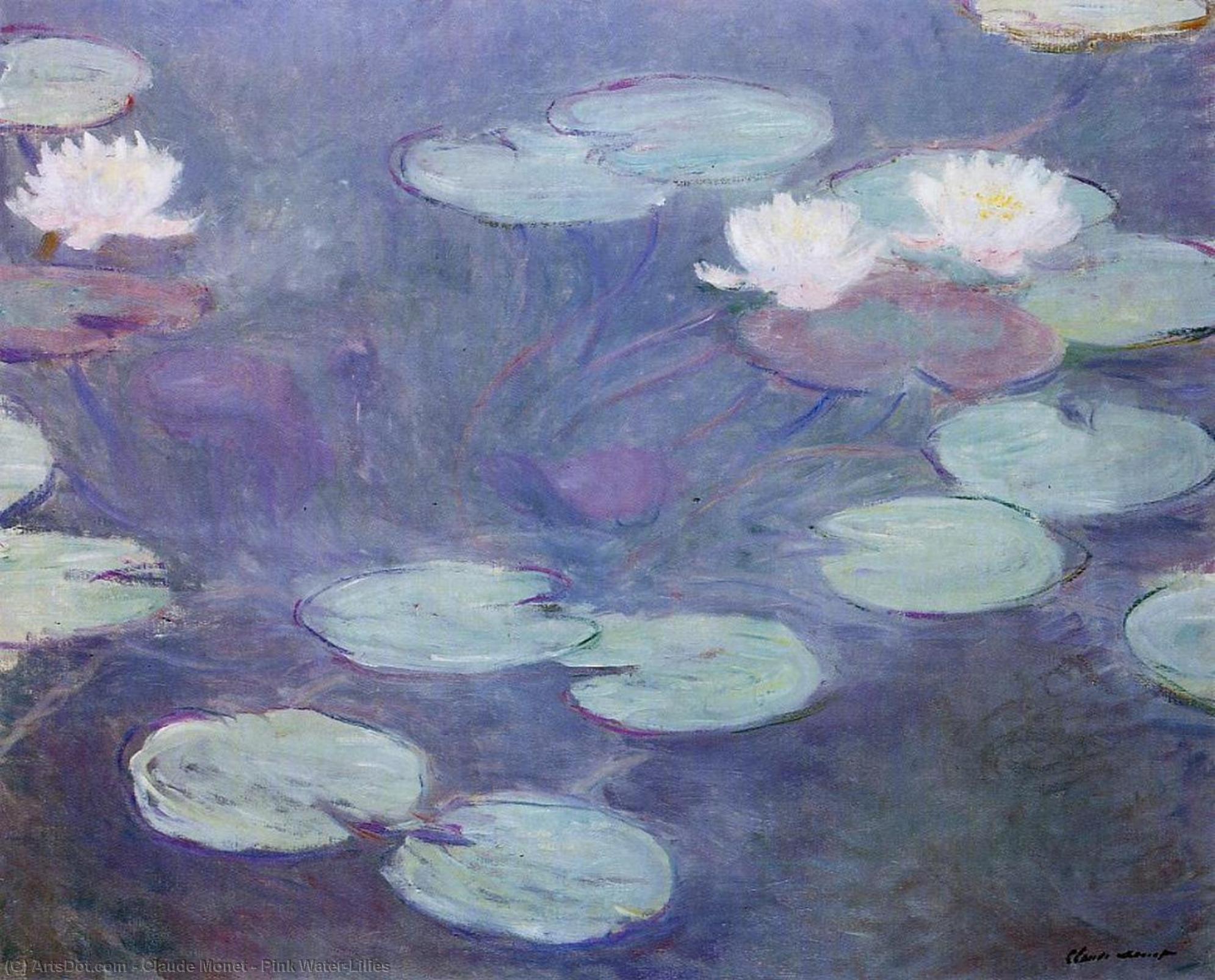 Wikioo.org - The Encyclopedia of Fine Arts - Painting, Artwork by Claude Monet - Pink Water-Lilies