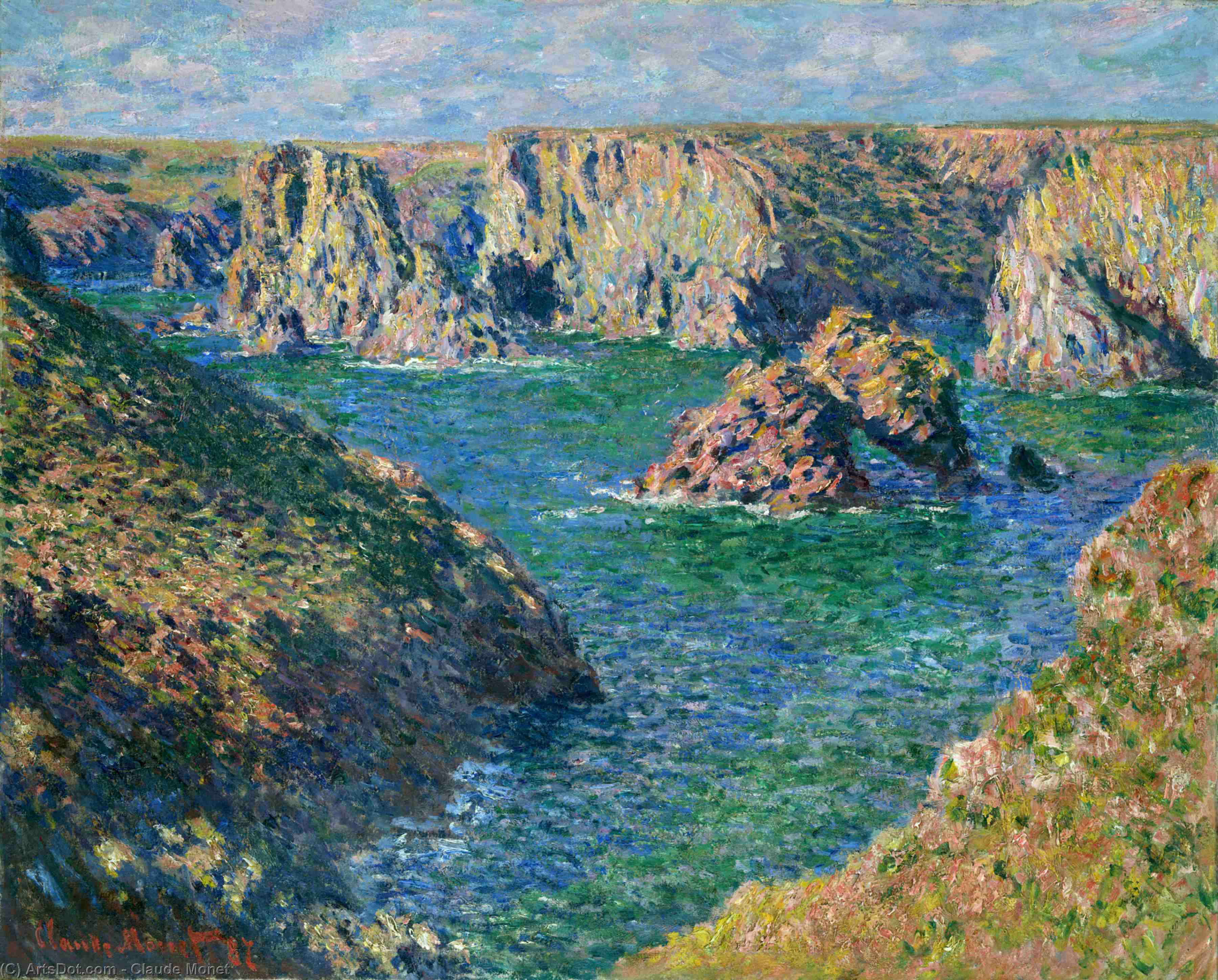 Wikioo.org – L'Encyclopédie des Beaux Arts - Peinture, Oeuvre de Claude Monet - port de donnant , belle ile